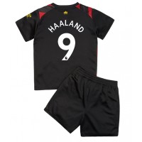 Manchester City Erling Haaland #9 Udebanesæt Børn 2022-23 Kortærmet (+ Korte bukser)